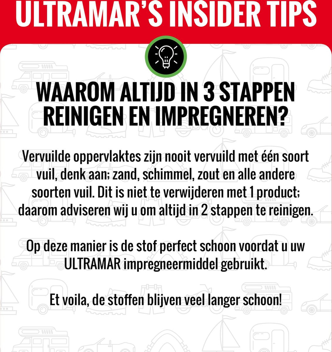  Ultramar - Power Cleaner 1L - Tentdoekreiniger Voor Bootkap, Tent, Cabriodak