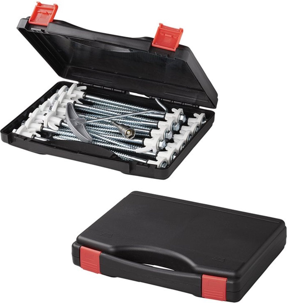 PROPLUS Pro Plus Tentharing Set - 20 Stuks - Ø 7 X 200 Mm - Schroefbaar - Adapter + Koffer