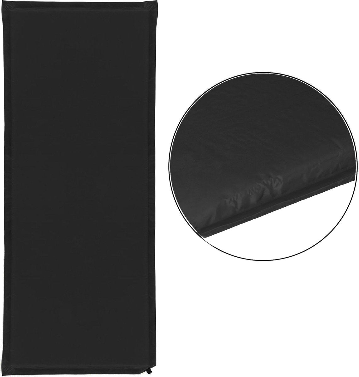  Springos Slaapmat | Zelfopblazend | 180 Cm | Inclusief Hoes | Zwart