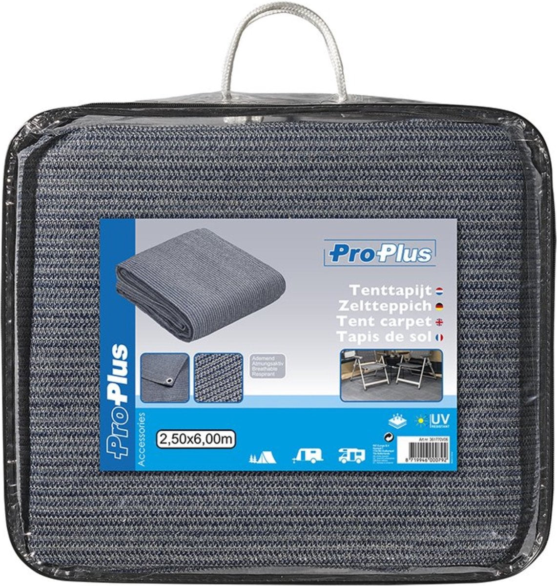PROPLUS Pro Plus Tenttapijt - 2.5 X 6 Meter - Extra Stevig - Water- En Vuildoorlatend