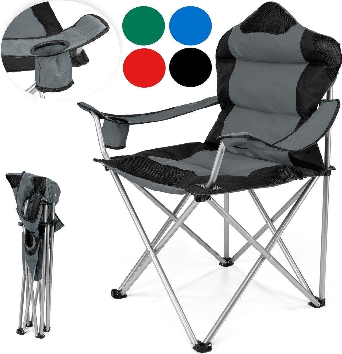  Sens Design Campingstoel - Kampeerstoel - Opvouwbaar - Grijs