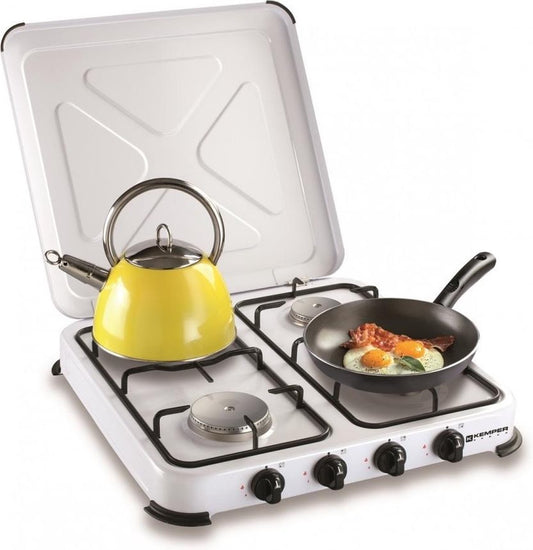  Kemper Gas Kooktoestel - Campingkooktoestel - Set Met 4 Branders - Gas - 4650W