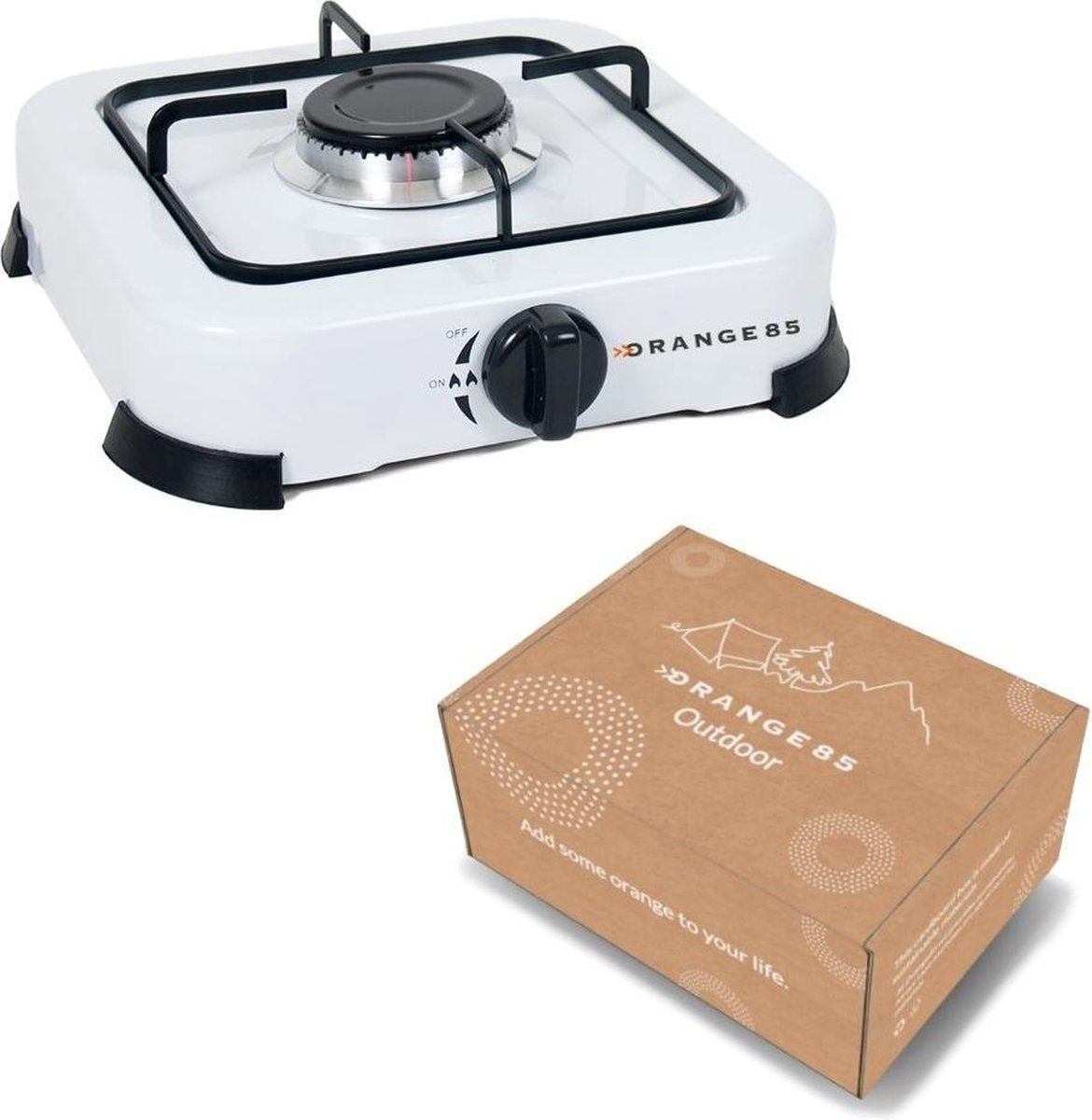  Orange85 Camping - Gaspit - Wit - 1 Pit - 26 Cm - Kamperen - Kooktoestel Camping - Koken