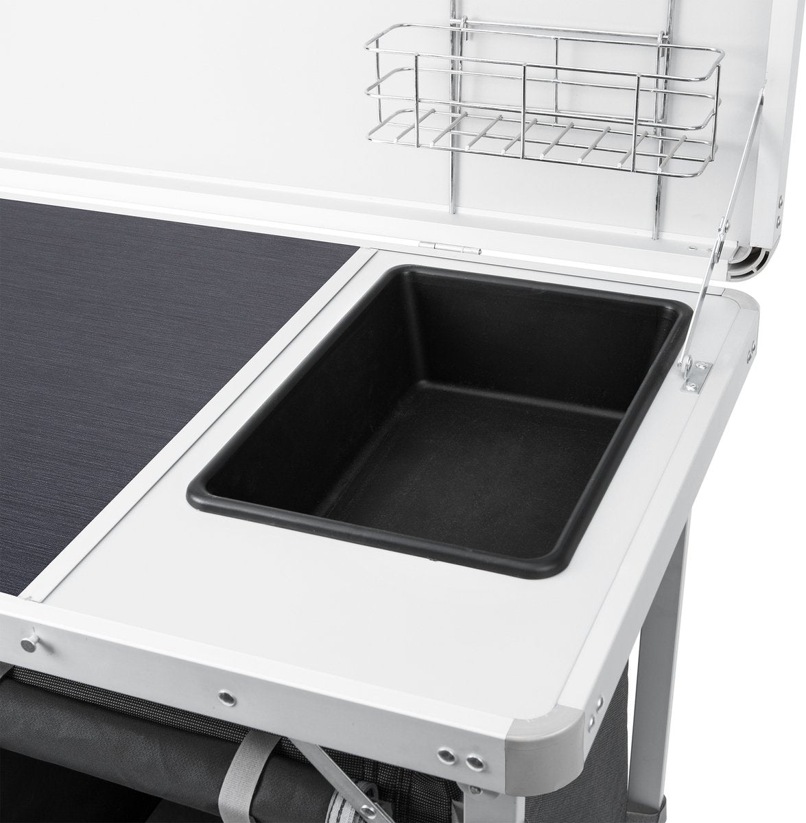  Campart Campingkeuken KI-0757 – Complete Keuken En Campingkast – Opvouwbaar En Inclusief Draagtas - Grijs