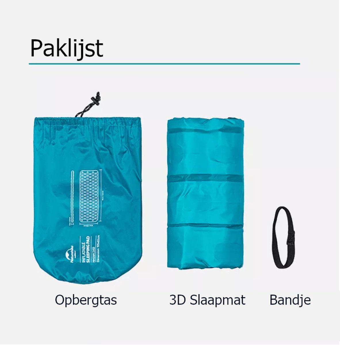  Naturehike® 3D Luchtmatras Premium - Comfortabel R-waarde 2.0 - Extra Dikke Slaapmat - Luchtbed Kamperen - Opblaasbaar Matras - Lichtgewicht - Outdoor - Camping