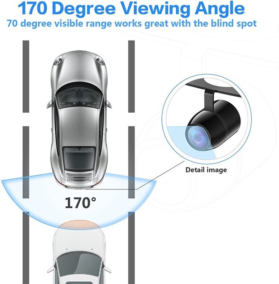  Achteruitrijcamera - Universeel - IP68 Waterdicht - Nachtzicht - Grote Kijkhoek- HD Beeld - Auto