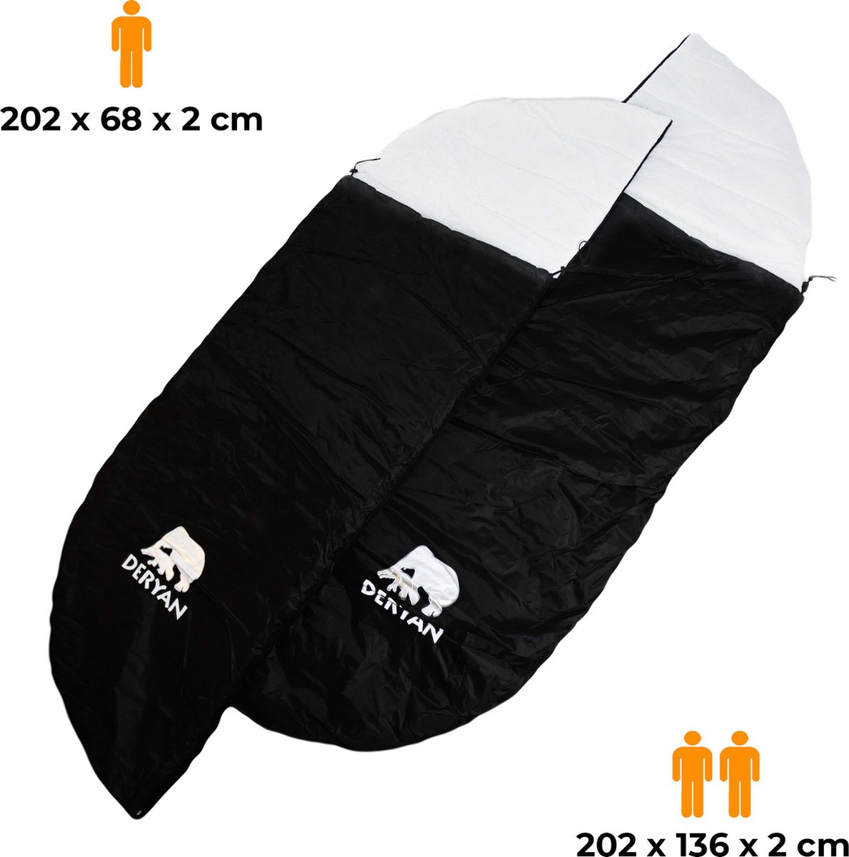  Deryan Cocoon Pop Up Tent - Slaapzak - Luchtbed - Luchtpomp - 4 Persoons - Zilver