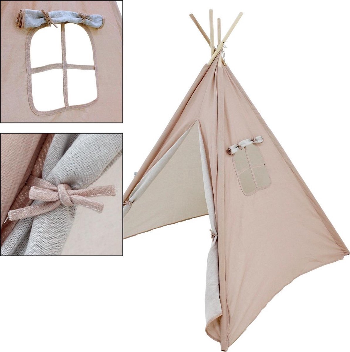  KidCollection Premium Tipitent - 103x103x160cm - Roze