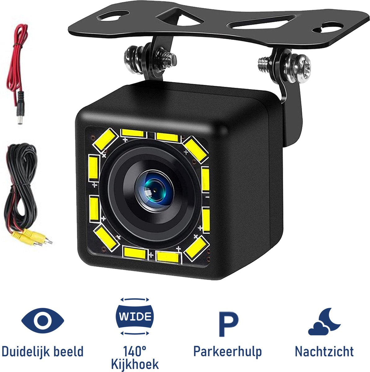  XEOD Achteruitrijcamera - 12 LED Nachtzicht - IP68 Waterdicht - Achteruitrij Camera Auto