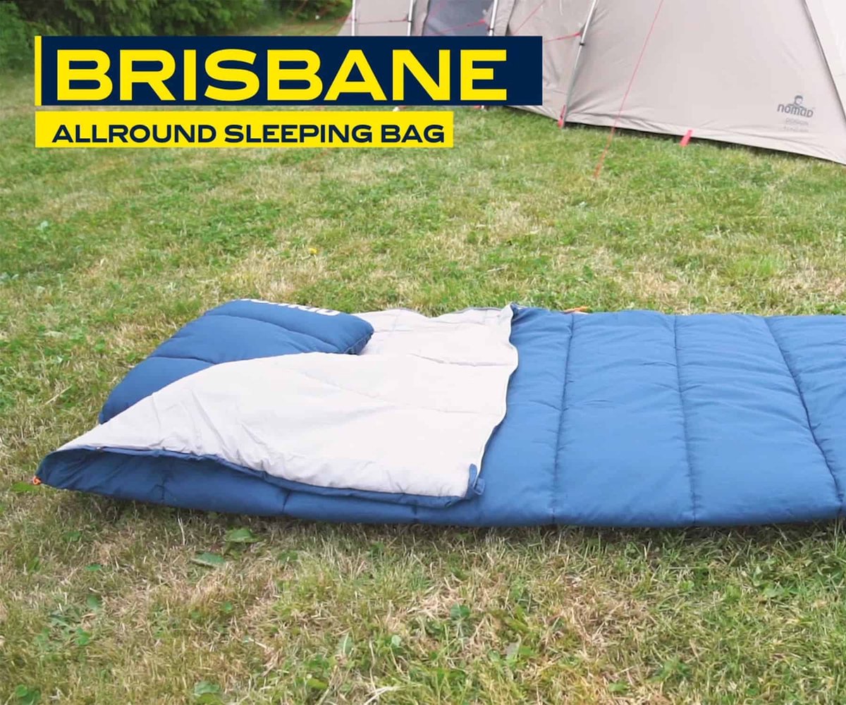  NOMAD® Brisbane XL Slaapzak | 220x90cm Blauw | Lichtgewicht &amp; Kwalitatief | Dekenmodel Slaapzak | Incl Hoes