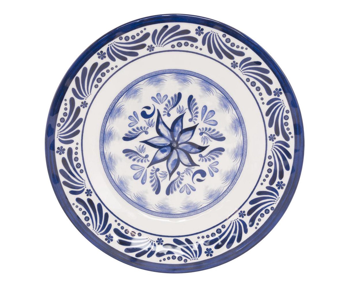  Bo-Camp - Servies - Campingbord - 16-Delig - Old Dutch - Blauw Servies