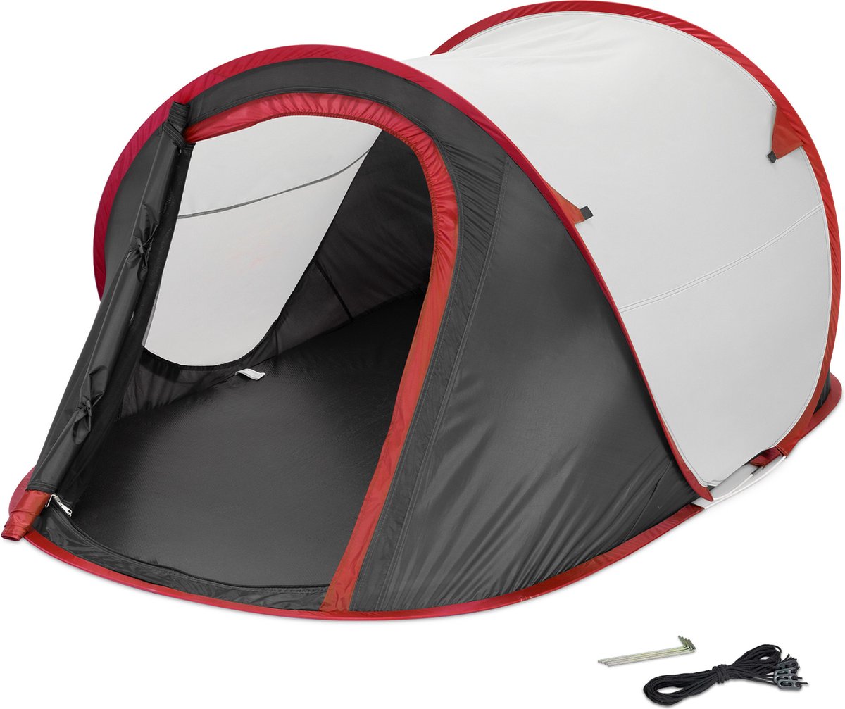  JEMIDI Tweepersoons Pop-up Tent - Opgooitent, Werptent Voor 2 Personen - Ideaal Als Festivaltent Of Kampeertent - Verschillende Kleuren