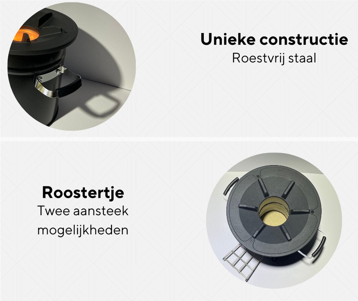  Thuiser Rocket Stove - Kooktoestel Op Houtvuur - Camping Gadget - Buiten Koken Op Vuur - Kookkachel Voor Buiten - Buiten Koken Op Vuur Toestellen - Kampeer Gadgets - Gadgets Mannen - Kampeer Kooktoestel - Kookkachel Op Hout - Met Draagtas