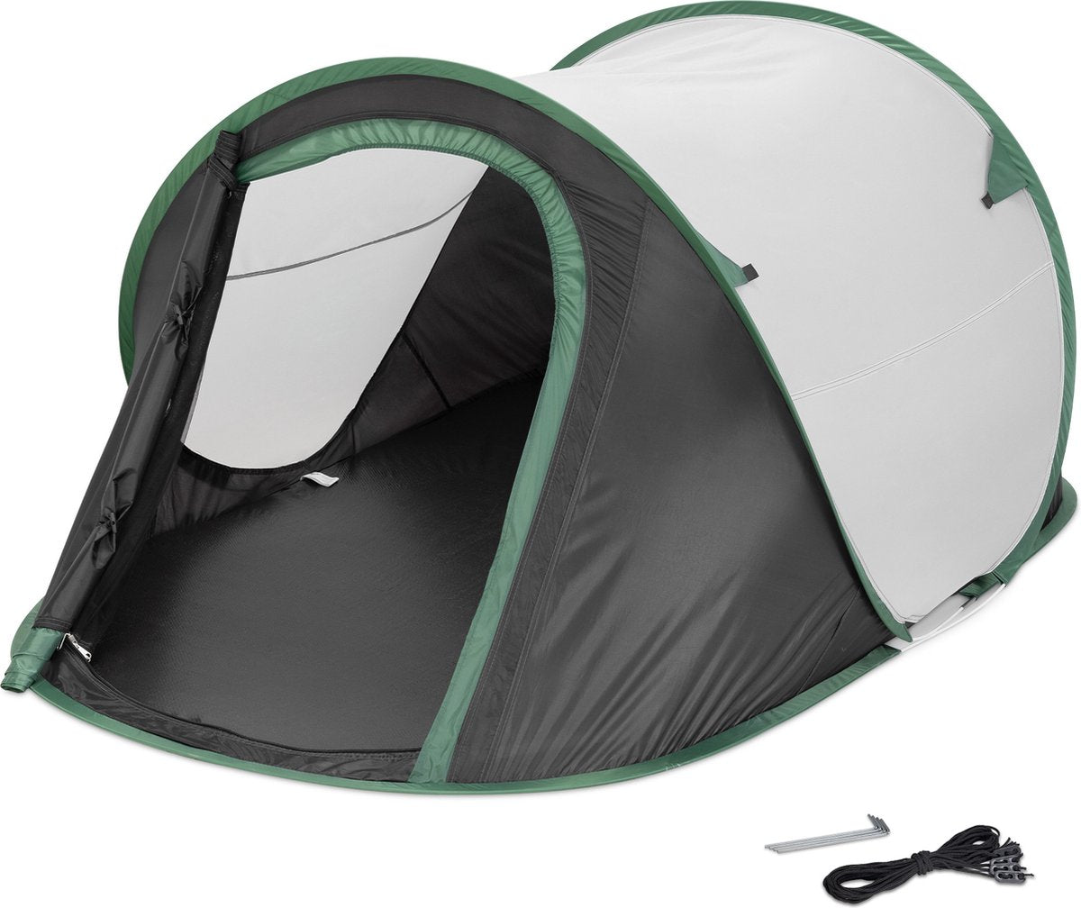  JEMIDI Tweepersoons Pop-up Tent - Opgooitent, Werptent Voor 2 Personen - Ideaal Als Festivaltent Of Kampeertent - Verschillende Kleuren