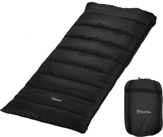  Beefree Slaapzak XL - Grote Katoenen 220 X 90cm - Aanritsbaar - Zwart