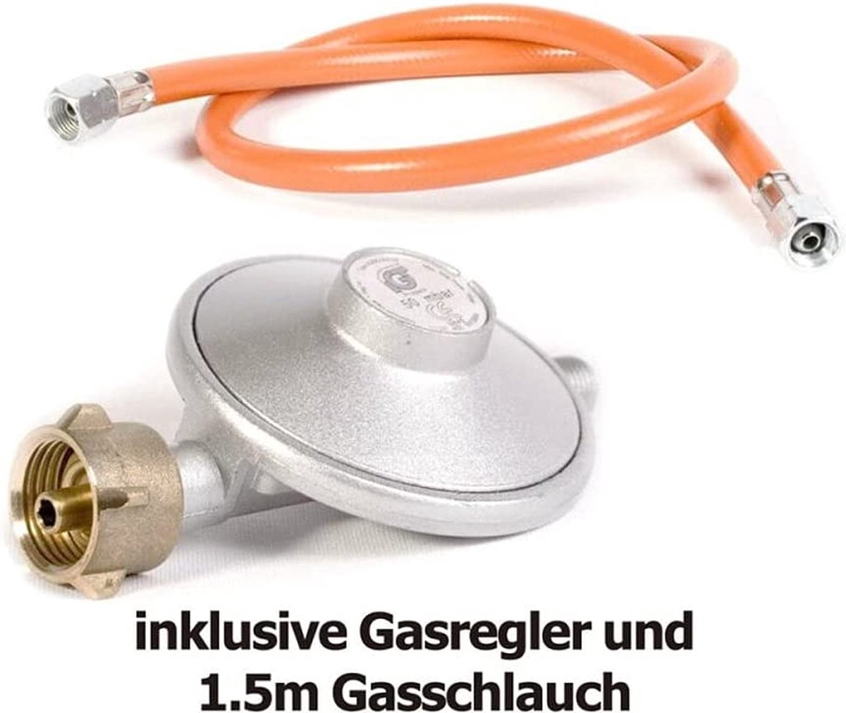  TronicXL Turbo Campingkooktoestel Met 2 Vlammen Aluminium Brander Gasaansluitslang En Drukregelaar, Gasfornuis, Gas, Zwart, Inclusief Draadgaas
