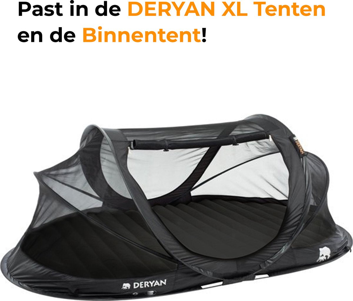  Deryan Cocoon Pop Up Tent - Luchtbed - Luchtpomp - 4 Persoons - Zilver