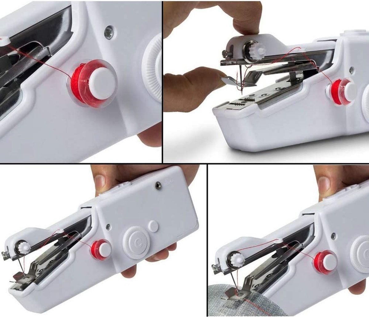  Borvat® | Elektrische Mini Handnaaimachine | Repareren Van Kleding Scheuren Of Gaten | Compact Voor Reizen Of Vakantie | Draadloze Hand Naaimachine Op Batterijen