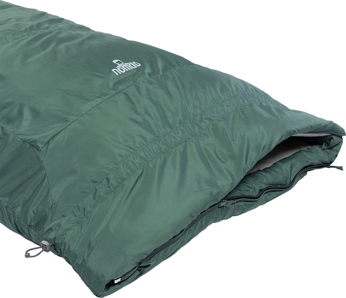  NOMAD® Triple-S Premium Plus Slaapzak (Links) | 220x80cm Groen | Lichtgewicht &amp; Kwalitatief | Slaapzak | Incl Hoes