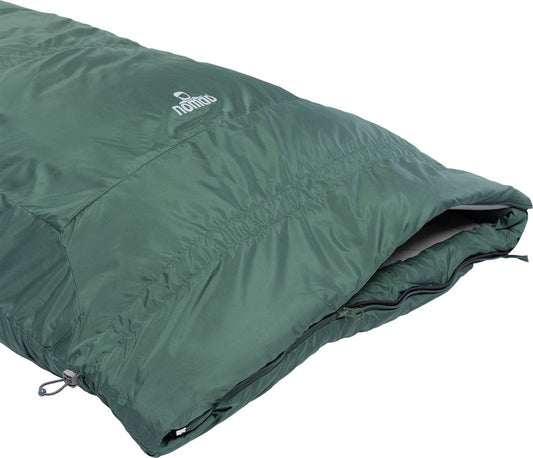  NOMAD® Triple-S Premium Plus Slaapzak (Links) | 220x80cm Groen | Lichtgewicht &amp; Kwalitatief | Slaapzak | Incl Hoes