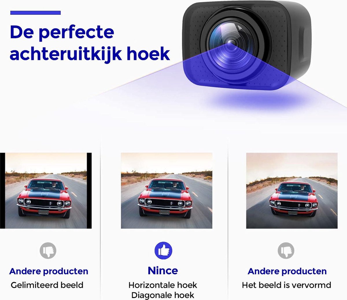 Nince ARC1 Draadloze Achteruitrijcamera Draadloos 2022 Model - 5 Inch Digitale Achteruit Rijcamera Met IR Nachtzicht - 2 Kanaals