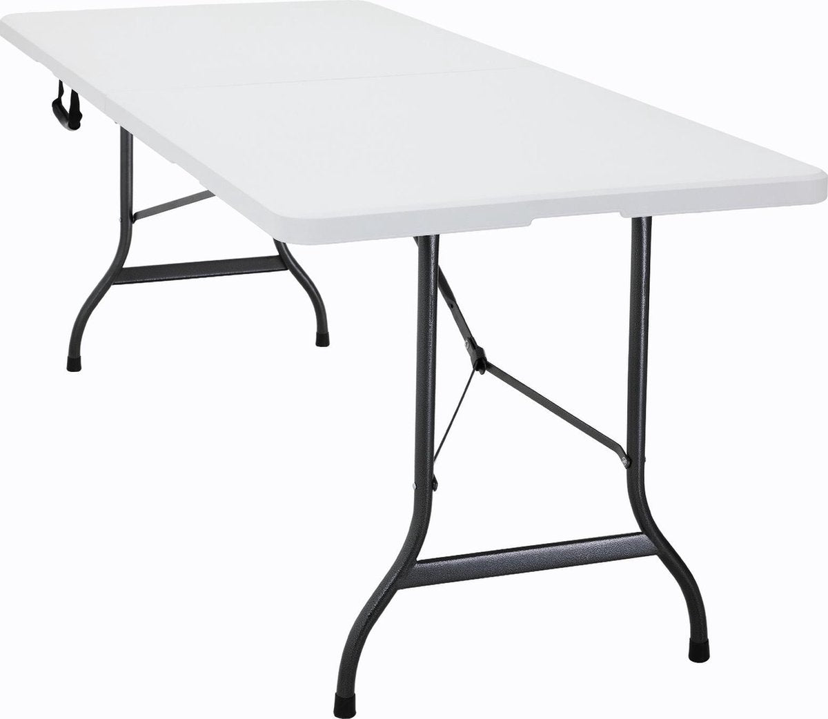  Casaria Tuintafel Opvouwbaar – Met Draaggreep 220x70 Cm – Wit
