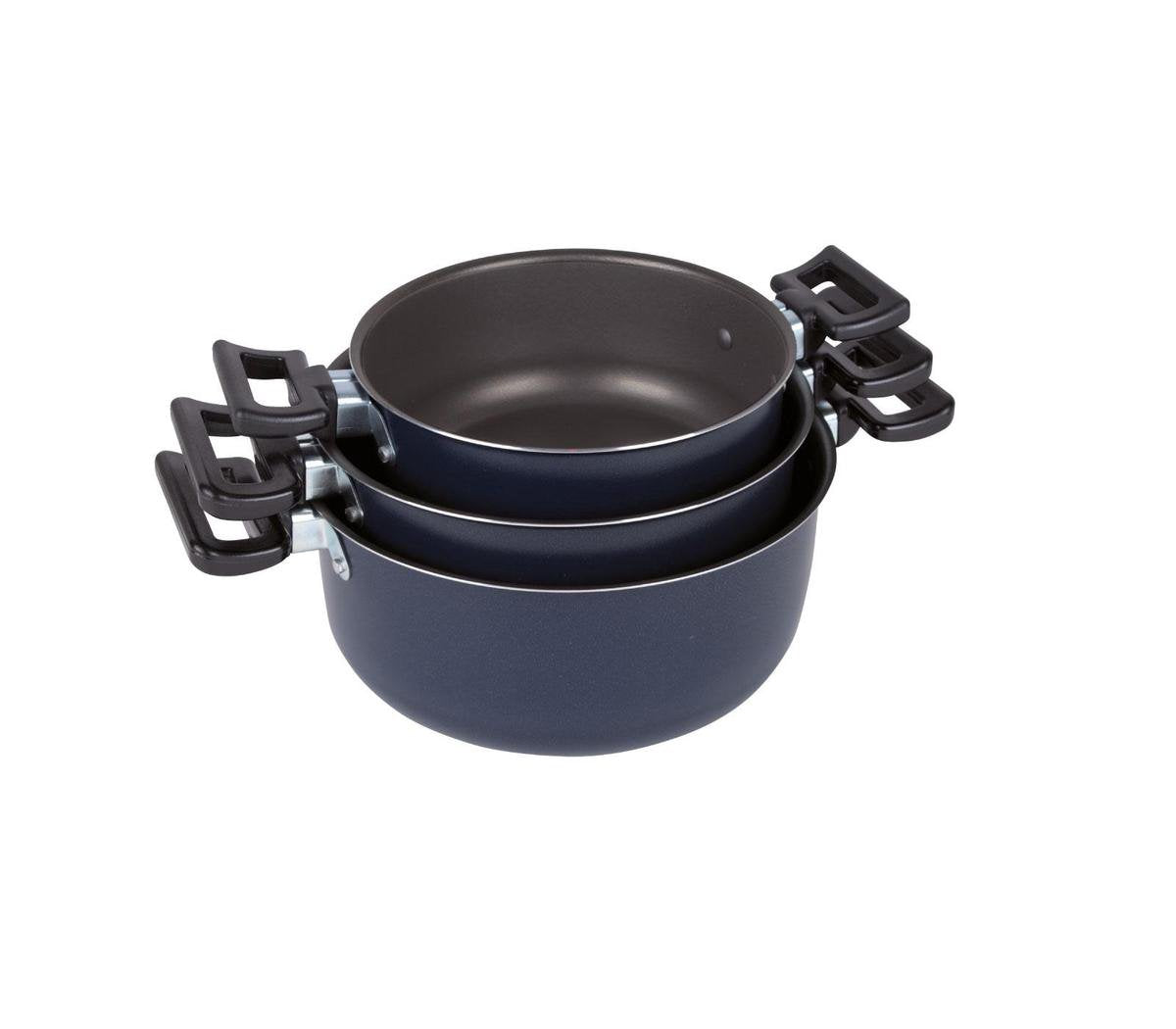  Bo-Camp Pannenset Rondo - 3-delig - Aluminium