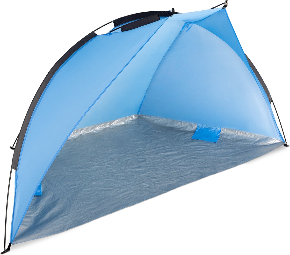  Navaris Windscherm Voor Het Strand - Zon- En Windbescherming Voor Drie Personen - Pop-up Speeltent Met UV- Bescherming - Beach Shelter Met Draagtas