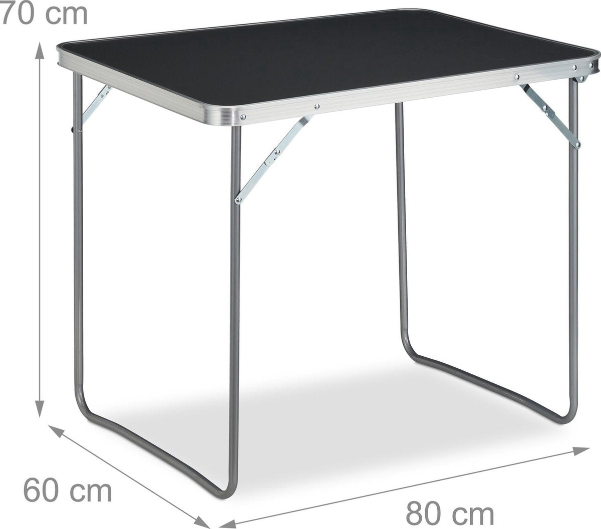  Relaxdays Campingtafel Inklapbaar - Aluminium Klaptafel - Vouwtafel Camping - Koffermodel