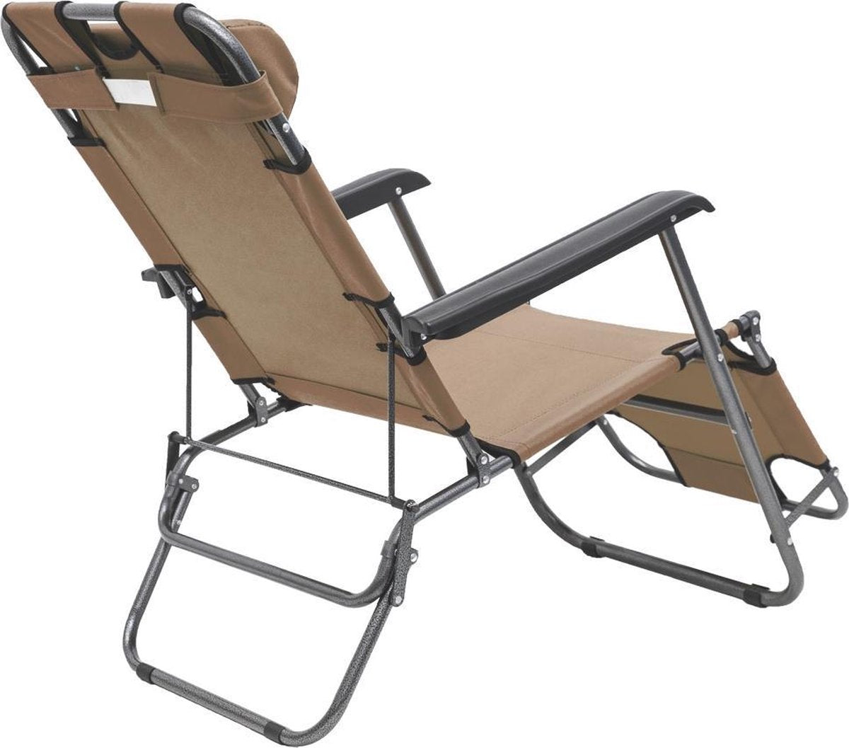 Ligstoel Opvouwbaar 155x60cm - Lichte Ligbed Relaxstoel Tuinstoel Campingstoel Strandstoel