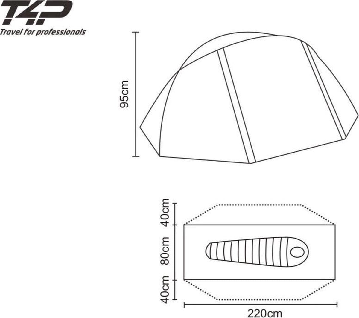  Expedition Tent T1 - Donker Groen - 1 Persoons