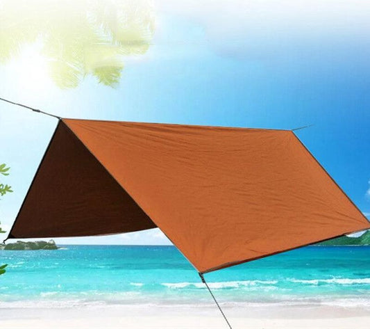 Merkloos TDR - Outdoor Draagbaar Zonnescherm Met Opbergtas - Waterdicht-SPF - Tarps Voor Kamperen300 * 300cm - 3-4Personen - Orange