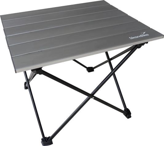  Skandika Ruka S Kleine Campingtafel – Campingtafels - Aluminium Campingtafel, Opvouwbaar, Zeer Licht, Eenvoudig Te Monteren, Stabiele Standaard - Opvouwtafel Voor Kamperen, Tenten Wandelen, Reizen, Thuis, Tuin – Tot Max. 20 Kg. - Grijs