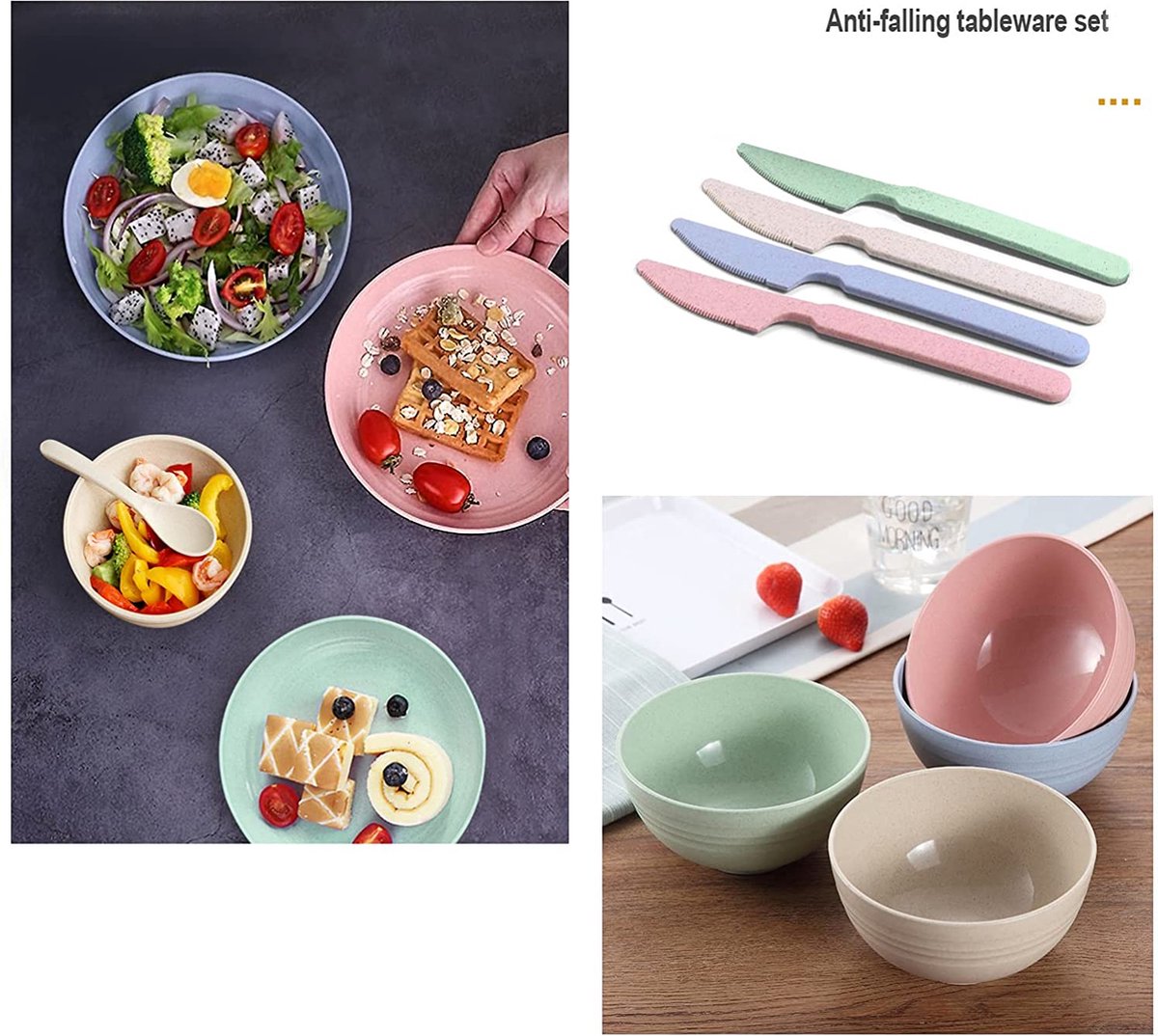 Merkloos Camping Tuin Servies 25 Delig - Modern BBQ Servies Voor 4 Pers, Leuk Cadeautip Met 2 Extra Bordjes