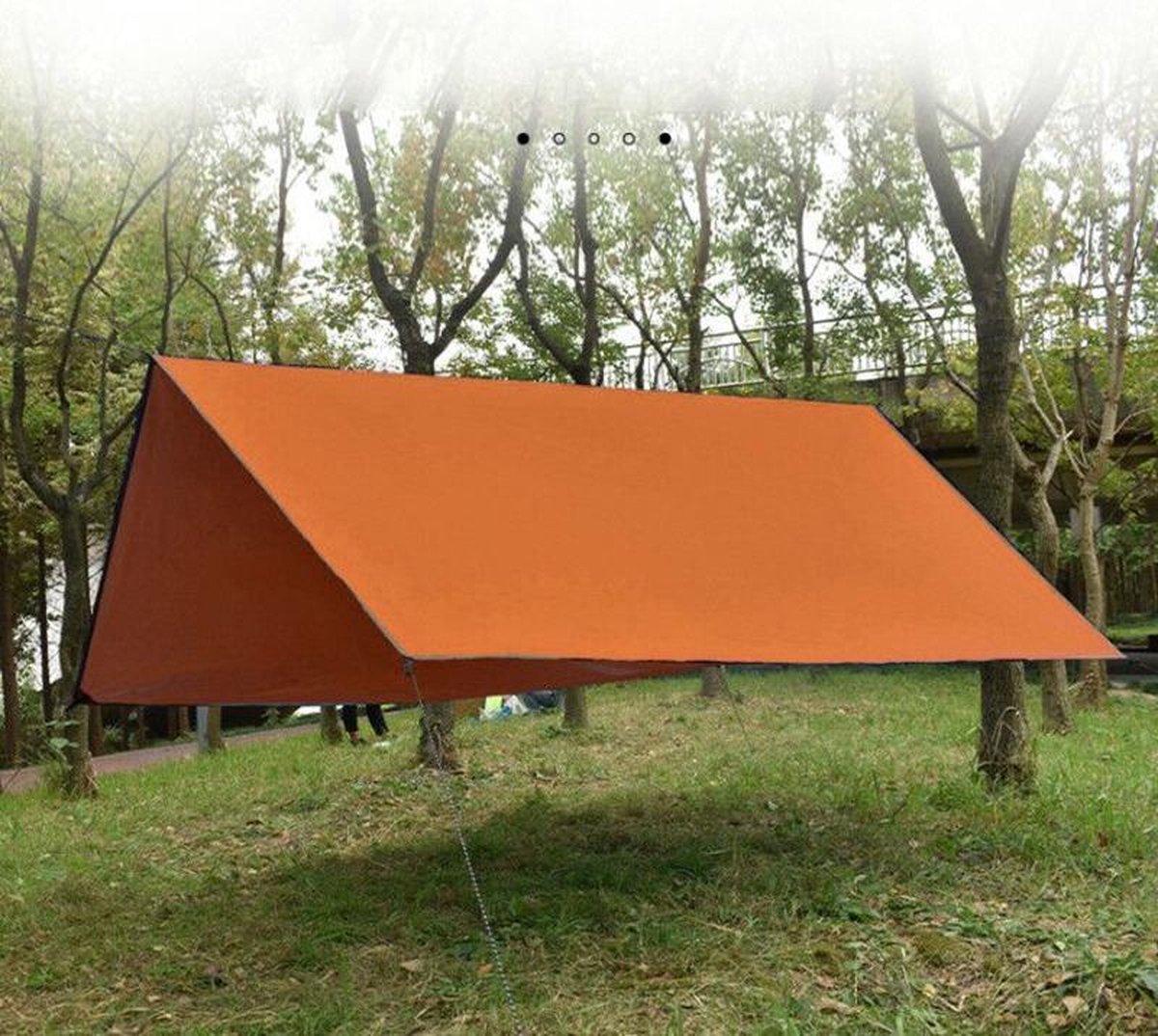 Merkloos TDR - Outdoor Draagbaar Zonnescherm Met Opbergtas - Waterdicht-SPF - Tarps Voor Kamperen300 * 300cm - 3-4Personen - Orange