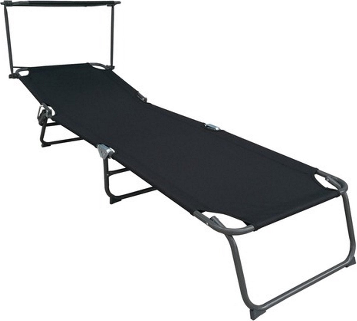 Ligbed Strand Camping Tuin Met Zonnescherm - Strandbed - Opvouwbaar