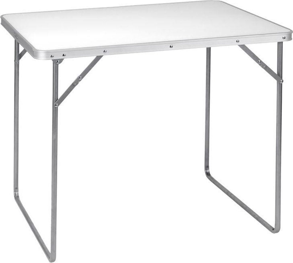 GENERIC Campingtafel Wit - 80 X 60 X 69 Cm - Tuintafel - Inklapbaar