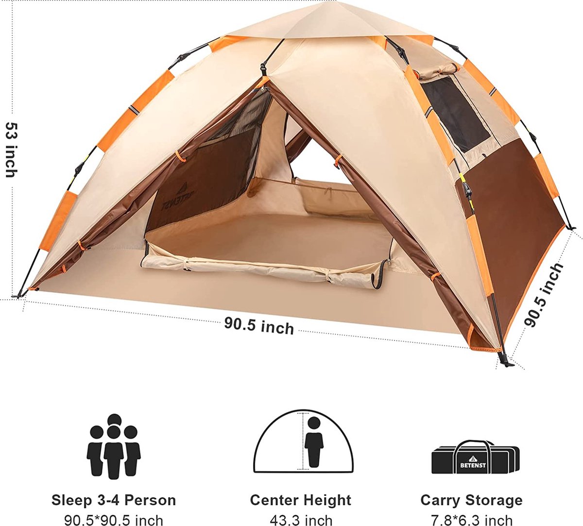 Merkloos Kamping Tent / Absolutely Waterproof, Lightweight Camping Tent With - Tent Ideal For Camping In The Garden, Dome Tent,