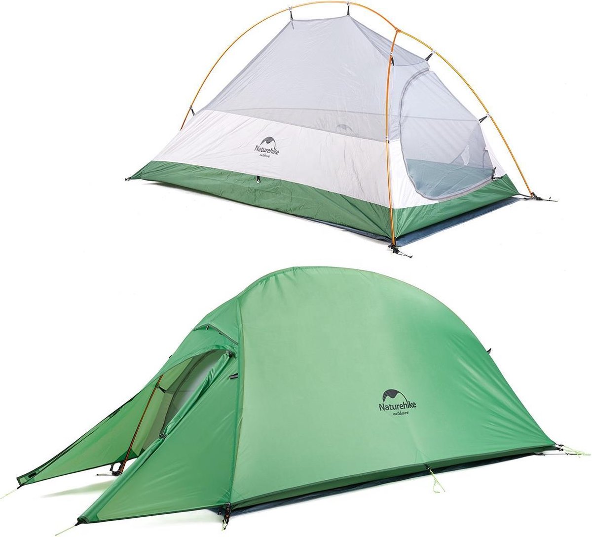  Cloud Up 1 Upgraded - Naturehike® - 1 Persoons Tent - Lichtgewicht Tent - Incl. Grondzeil - 210T 3000mm - Outdoor - Waterdicht - Hiking &amp; Wandelen