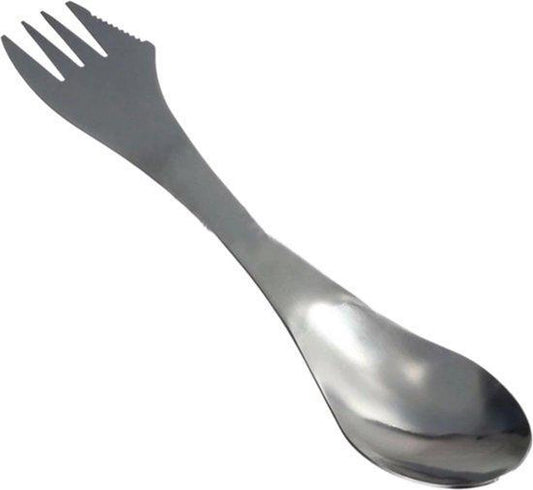  KELERINO. RVS Spork - Survival Outdoor Camping - Vork, Lepel &amp; Mes - 3 Stuks