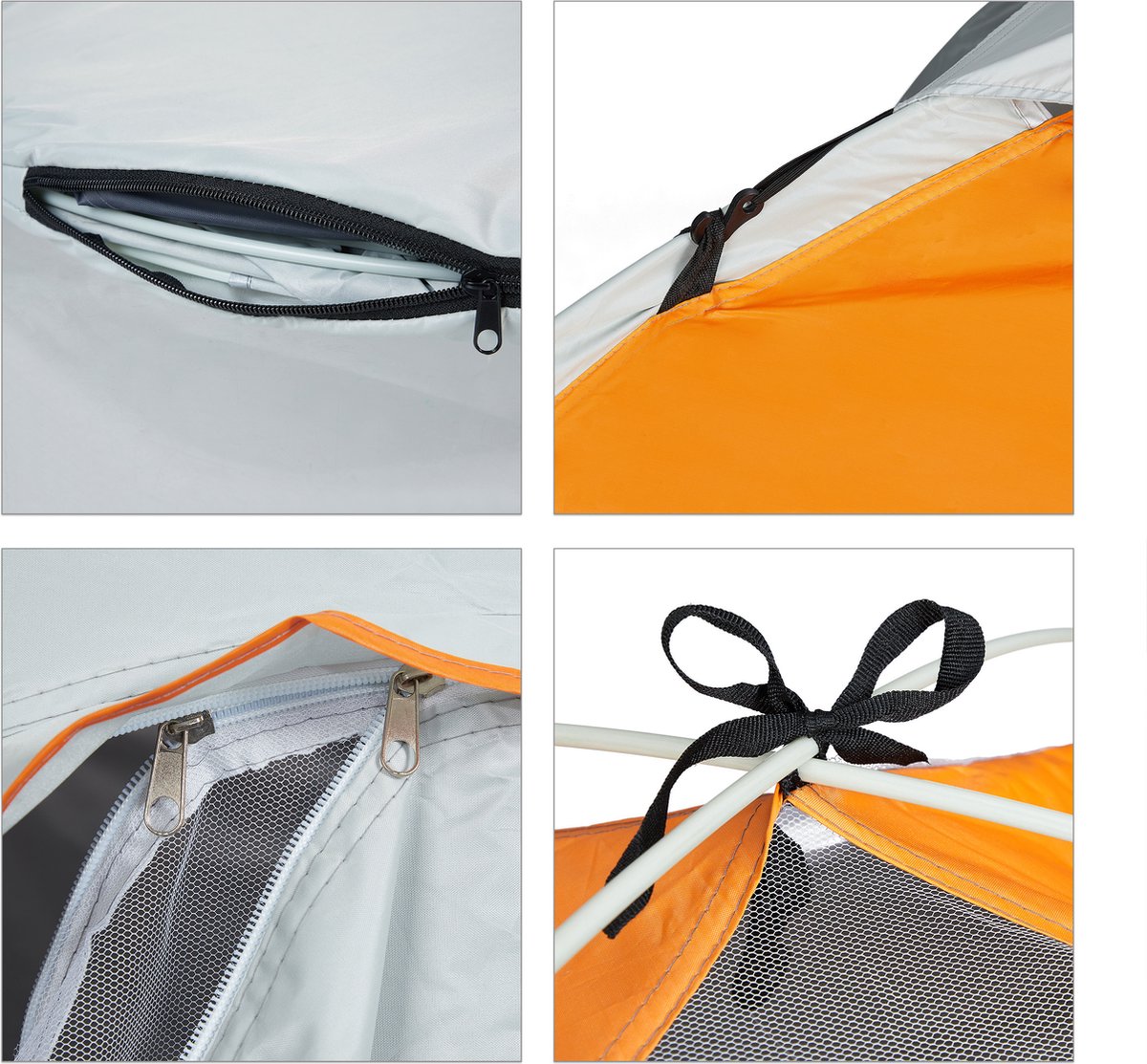  Relaxdays Strandtent Pop-up - Omkleedtent - 145x180 Cm - 2-3 Personen - Beachtent -compact - Oranje