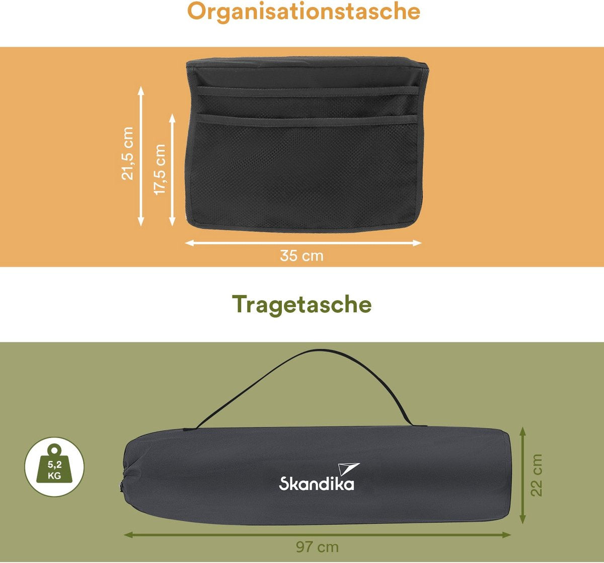  Skandika Relax Comfort Campingstoel - Campingstoel Opvouwbaar - Comfortabele Klapstoel Met Drinkhouder En Koelvak, Tot Max. 160 Kg, Opvouwbaar, Lichtgewicht | Vouwstoel Voor Kamperen, Camping, Festival, Vissen – Grijs