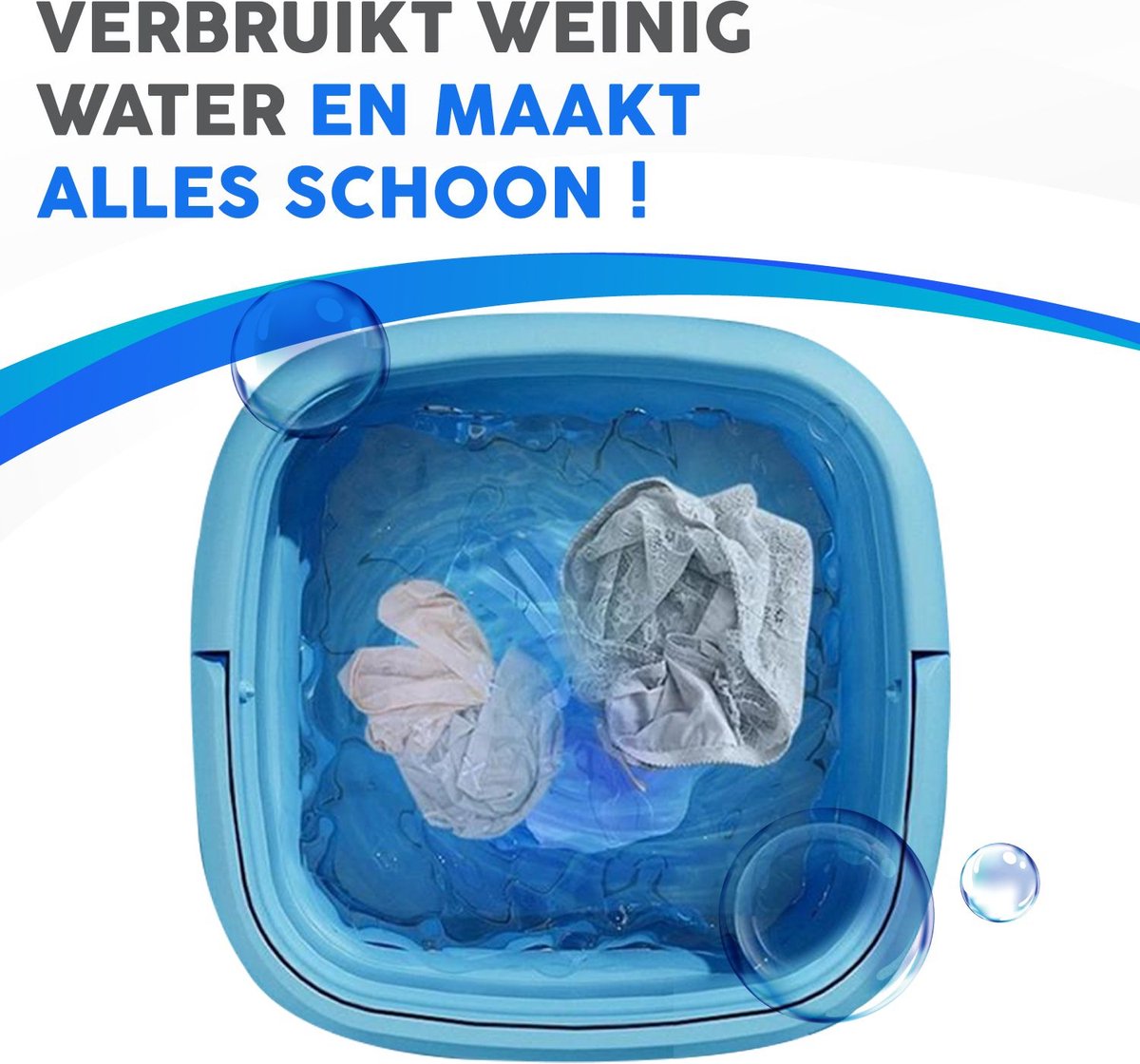  Mini Wasmachine - Camping Wasmachine - Opvouwbare Wasmachine - Handwasmachine - Fruitwasser - Kampeer Wasmachine - Valentijn - Wasdroger