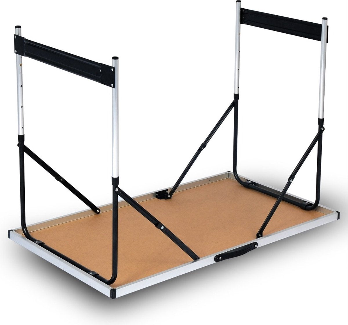  Kamyra® Campingtafel Inklapbaar - Kampeertafel, Partytafel - Opvouwbaar, Lichtgewicht &amp; In Hoogte Verstelbaar - Aluminium/Hout
