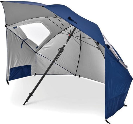  Sport-Brella - Premiere Strandtent - Windscherm - Tochtscherm - Tochtscherm - Stormparaplu - Zonnescherml - Blauw