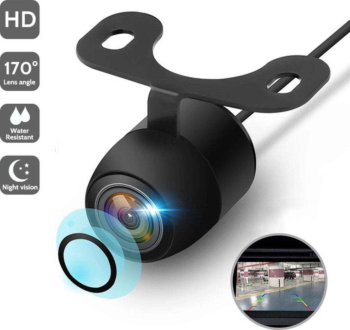  Achteruitrijcamera - Universeel - IP68 Waterdicht - Nachtzicht - Grote Kijkhoek- HD Beeld - Auto