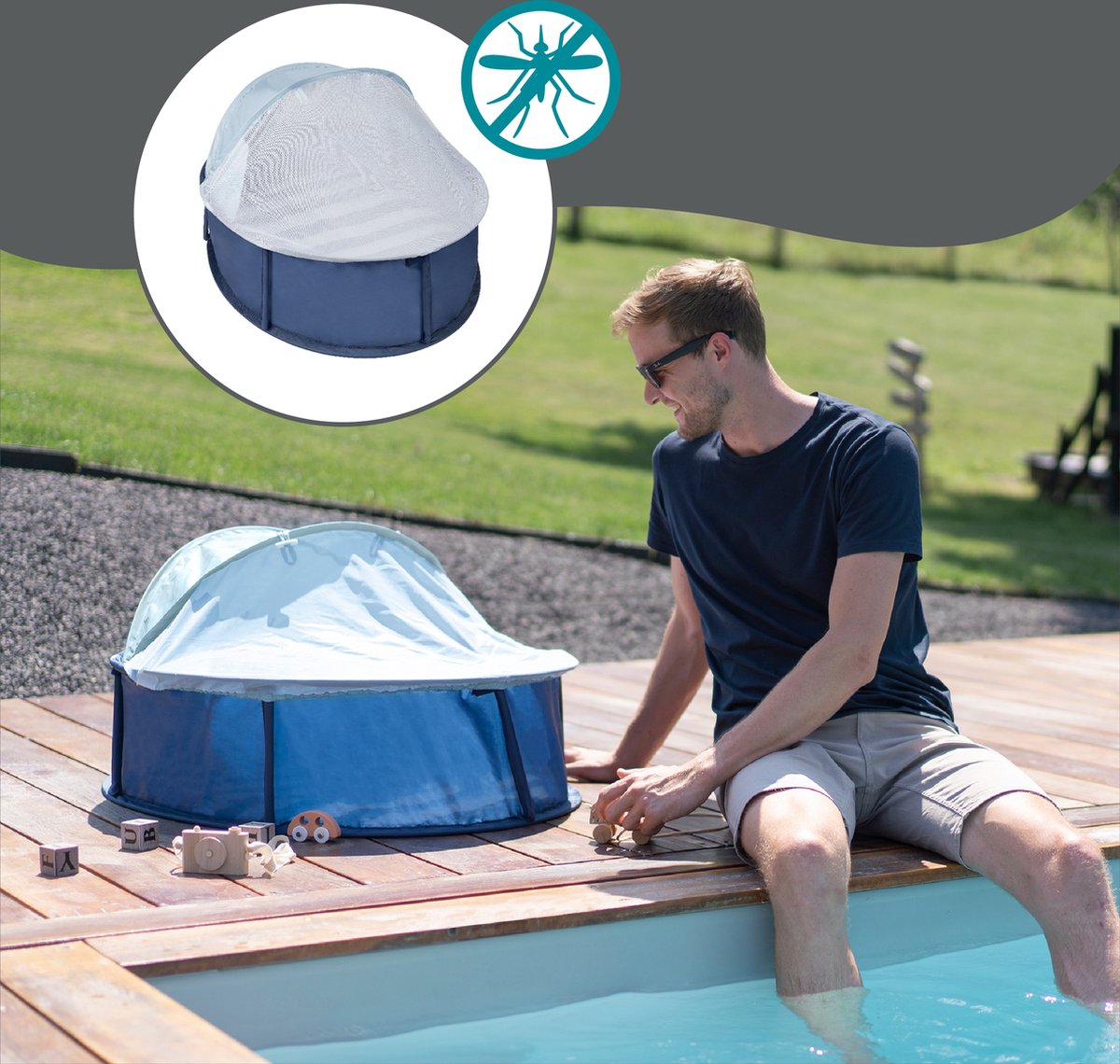 Babymoov Babyni Speelruimte &amp; Extra Bedje Anti-UV FPS 50+ Marinière