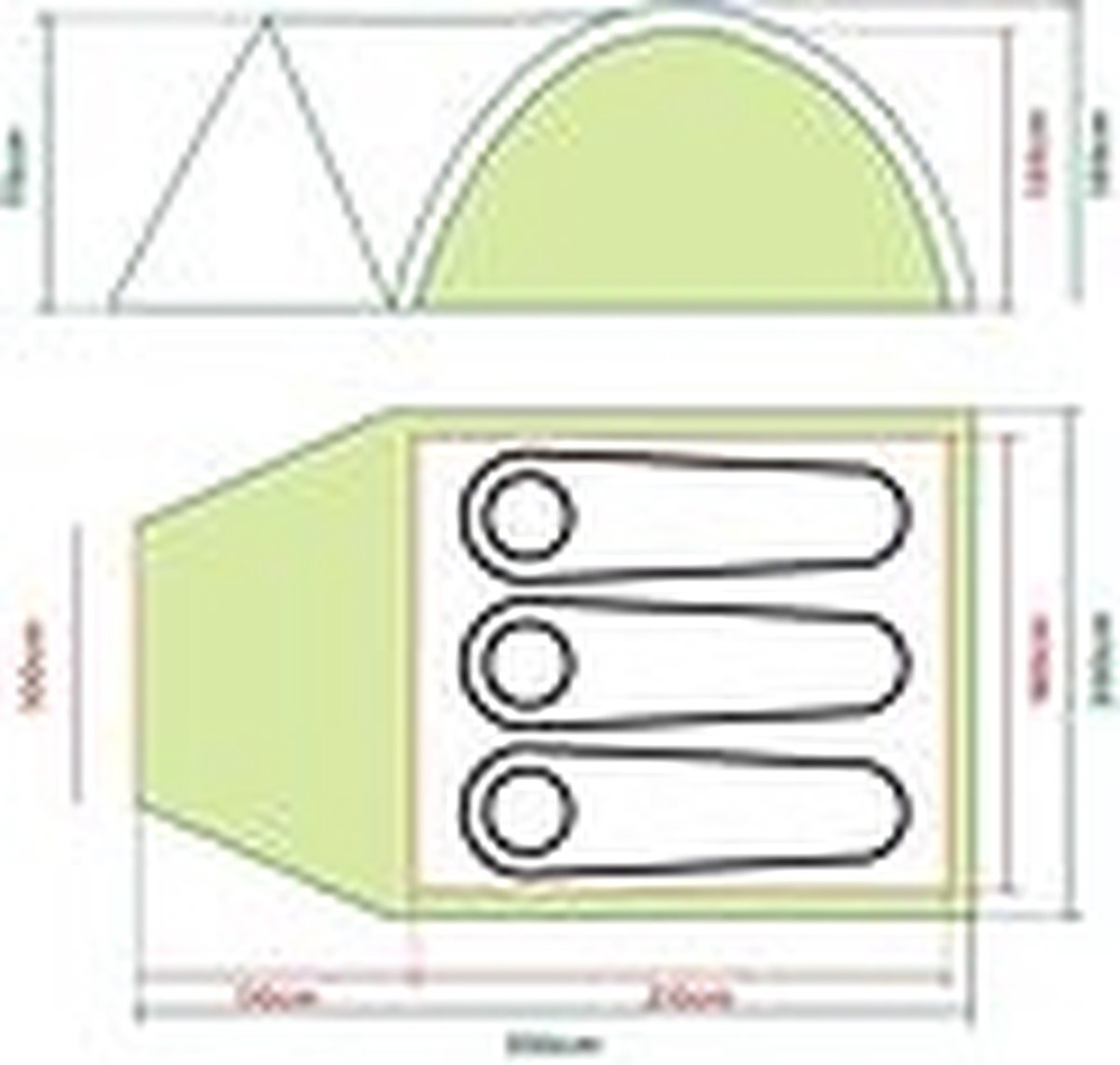  Coleman Darwin 3 Plus Koepeltent - 3-Persoons - Groen