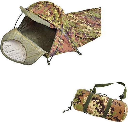  Defcon 5 Tent Bivi Bivvy Bag 1700 Gram - Groen - 1 Persoons