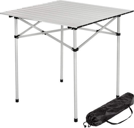  Tectake - Campingtafel - 70 X 70 Cm - Grijs